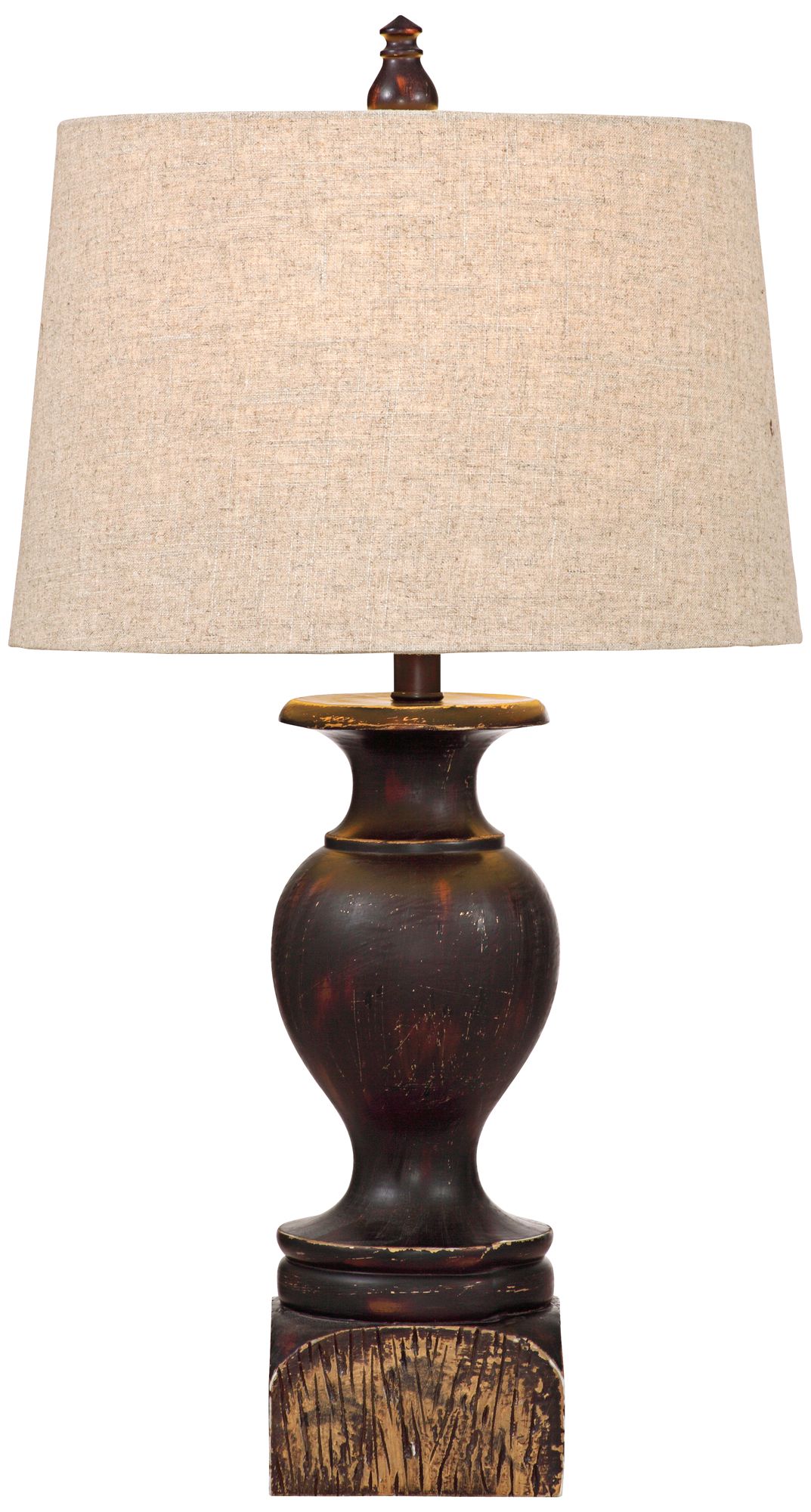 Tabor Burnished Red and Rubbed Gold Table Lamp