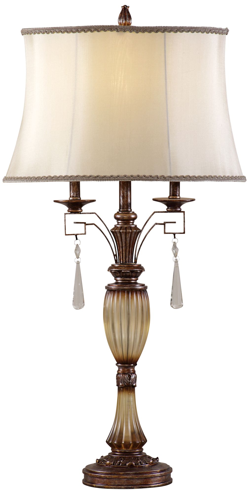 Marissa Frosted Antique Gold Table Lamp
