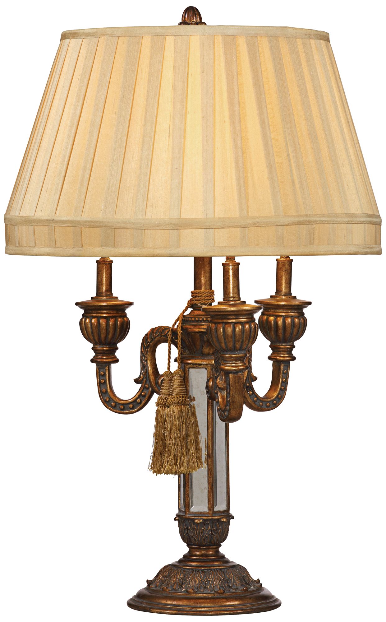 Empress Antique Gold and Mirror Table Lamp