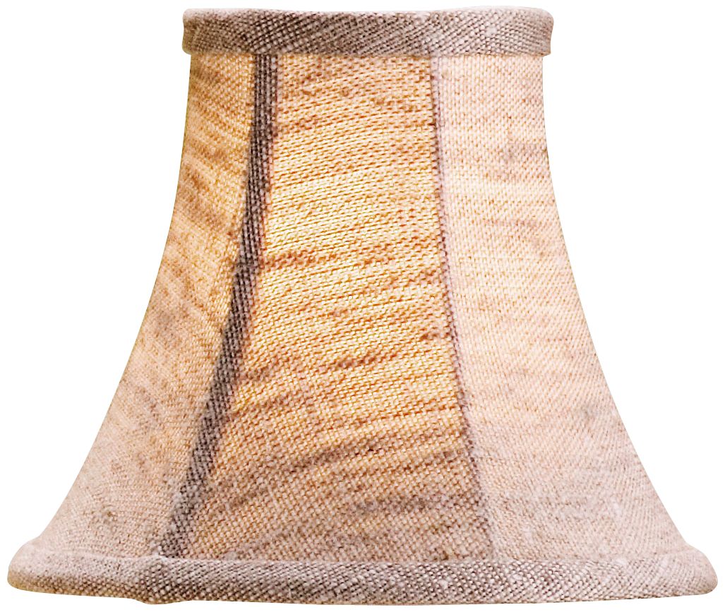 Medium Natural Linen Bell Lamp Shade 3x6x5 (Clip-On)
