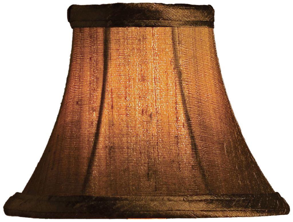 Gold Dupioni Silk Bell Lamp Shade 3x6x5 (Clip-On)