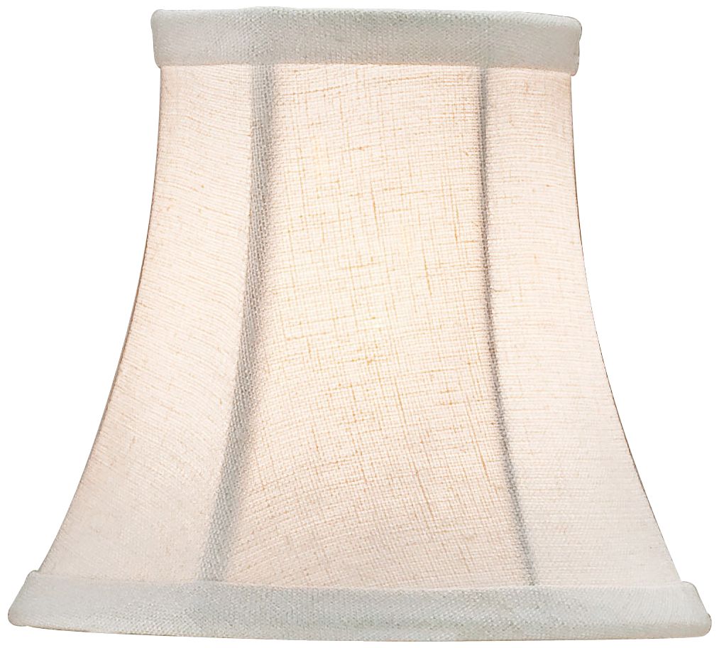 Small Bone Linen Bell Lamp Shade 3x5x4.5 (Clip-On)