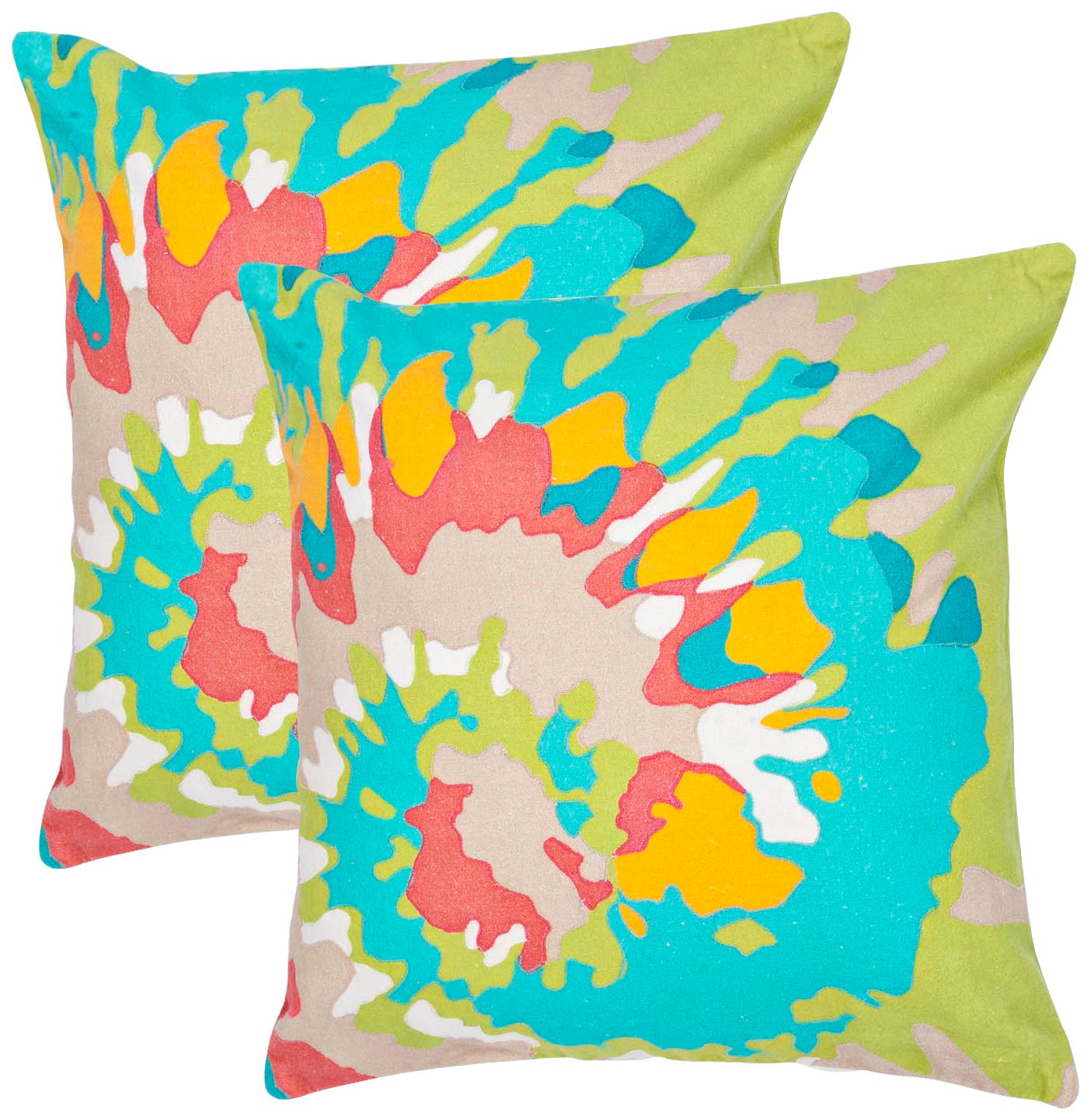 Textural Aqua 18" Square Throw Pillow