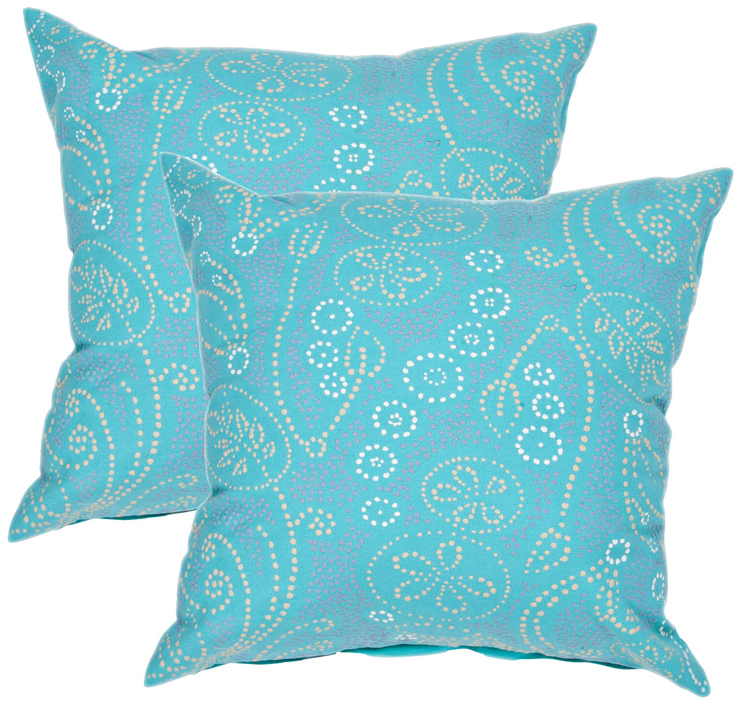 Textural Aqua 18" Square Throw Pillow