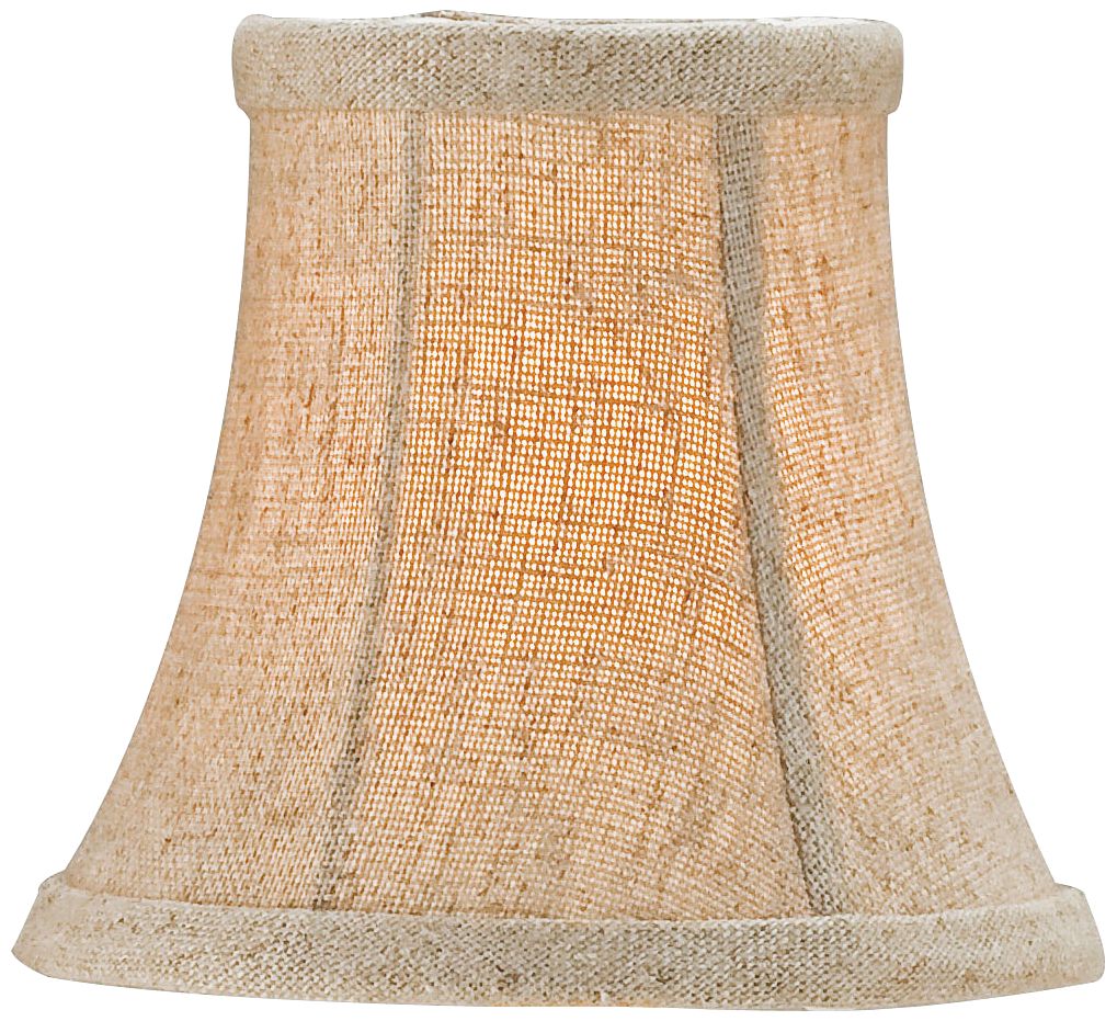 Small Natural Linen Bell Lamp Shade 3x5x4.5 (Clip-On)
