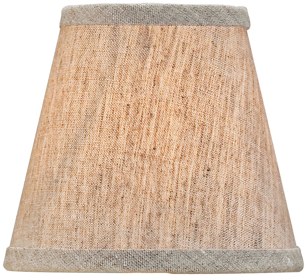 Small Natural Linen Empire Lamp Shade 3x5x4.5 (Clip-On)