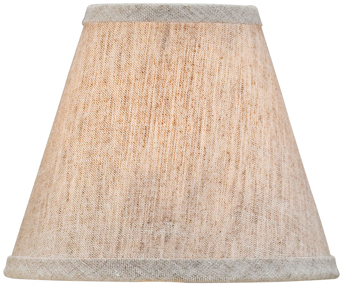 Medium Natural Linen Empire Lamp Shade 3x6x5 (Clip-On)