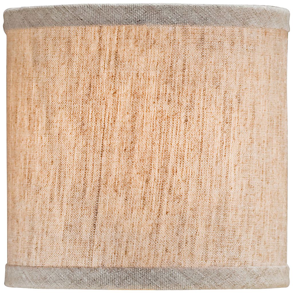 Natural Linen Drum Lamp Shade 5x5x5 (Clip-On)