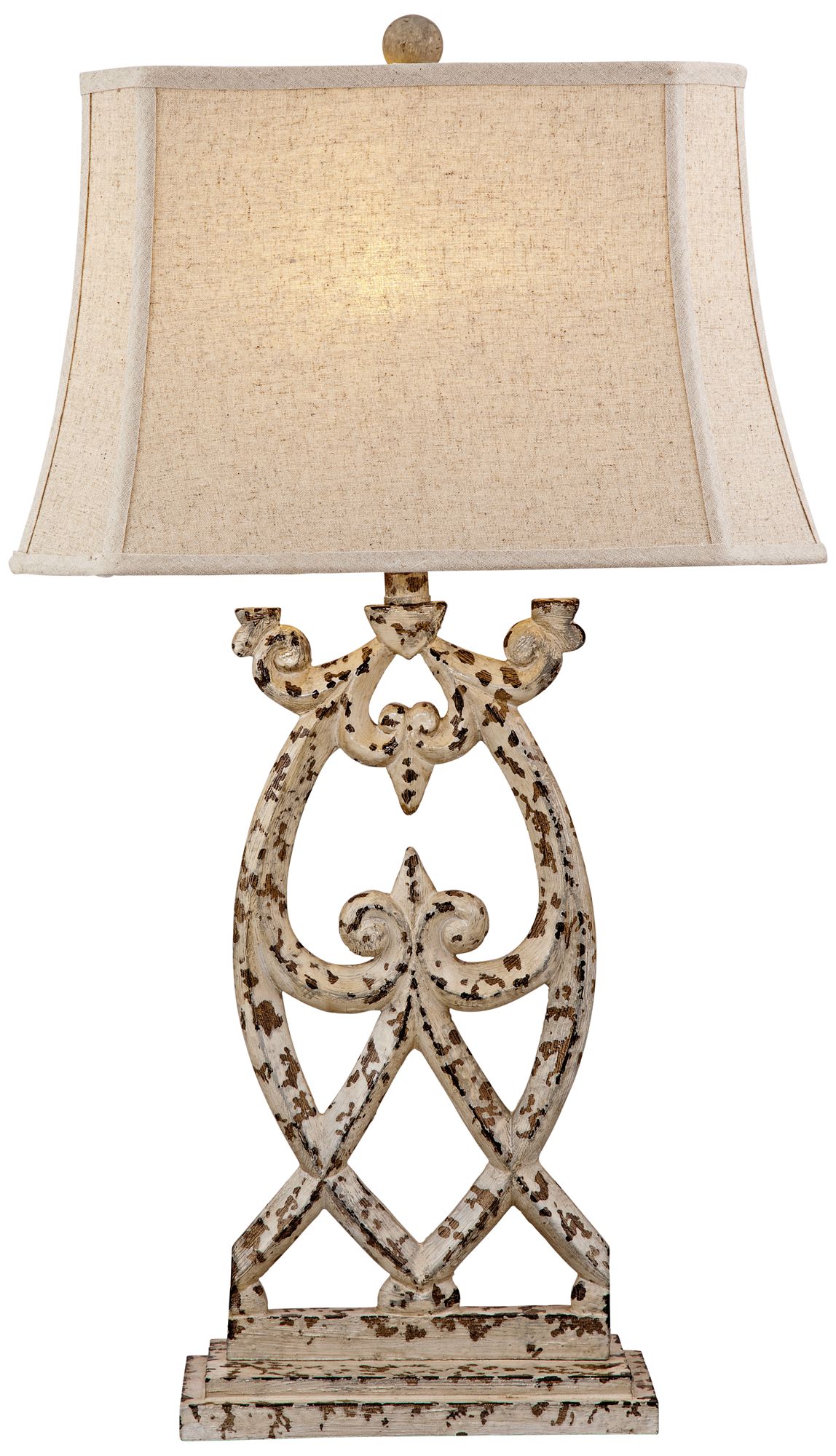 Consuela Distressed Parchment Table Lamp