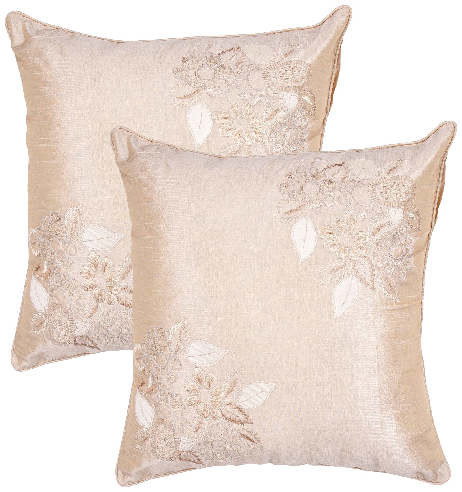 Textural Gold 20" Square Throw Pillow