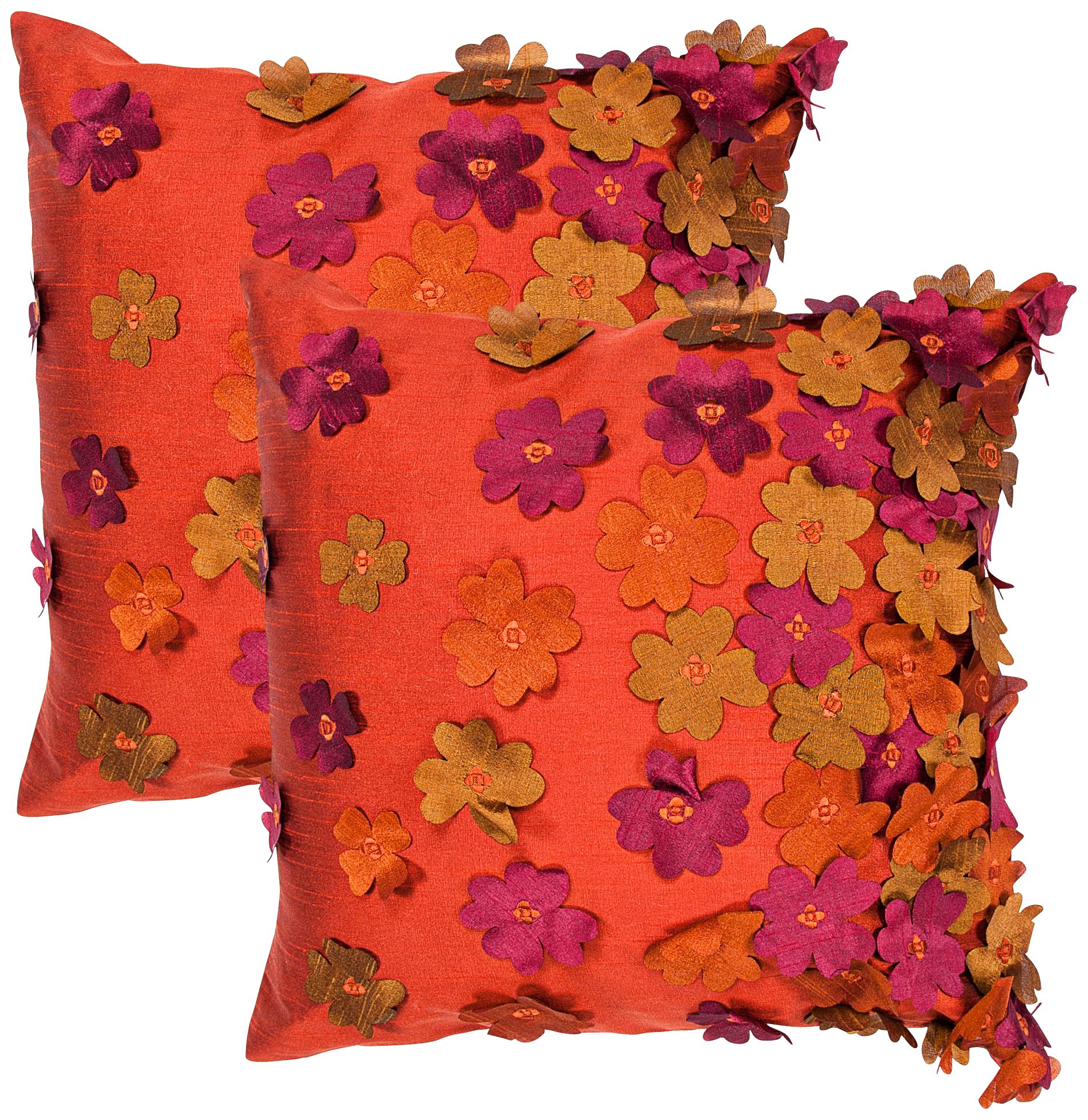 Textural Ruby 18" Square Throw Pillow