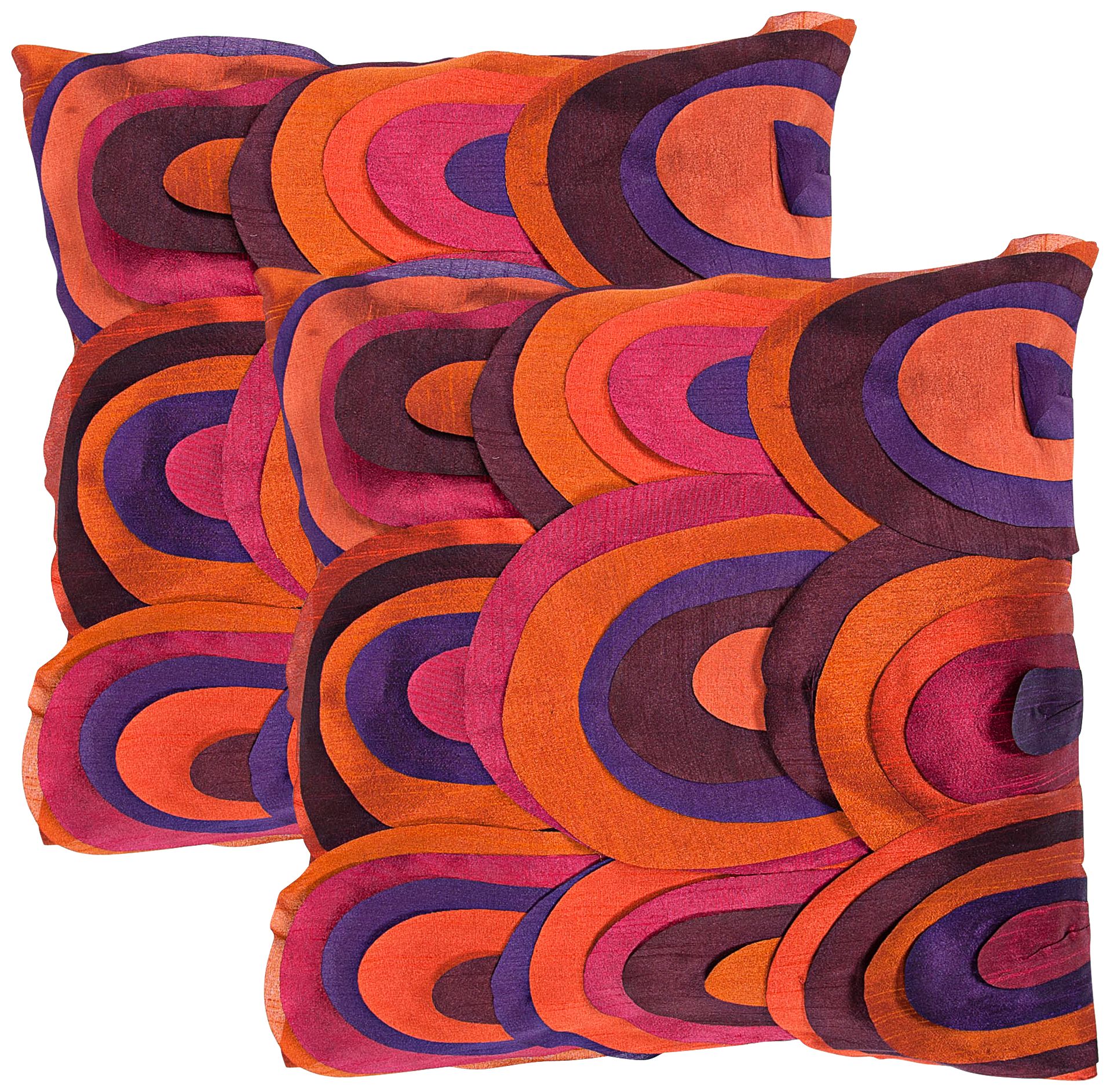 Textural Russet 18" Square Throw Pillow