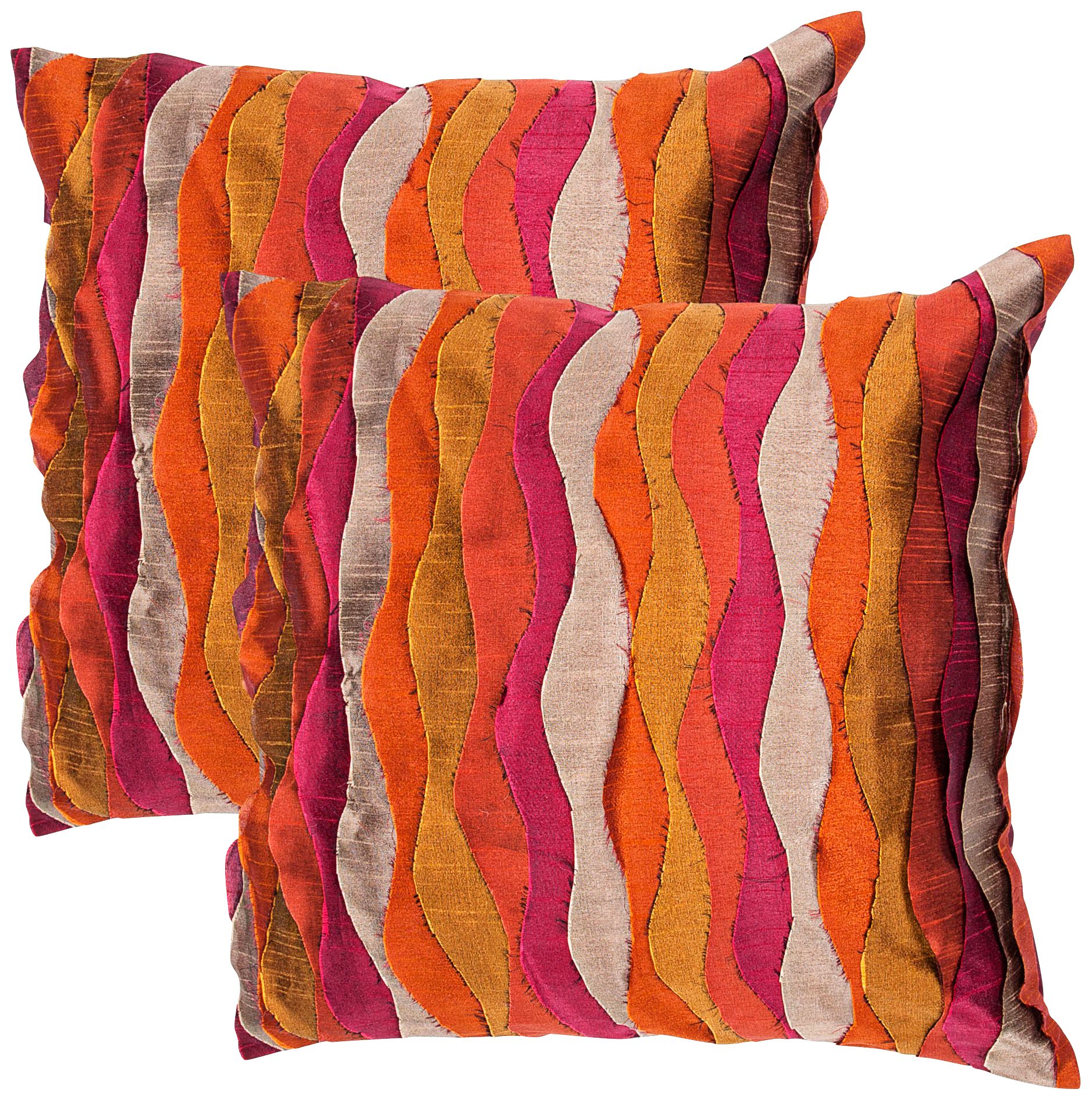 Textural Fuchsia Multi 18" Square Throw Pillow