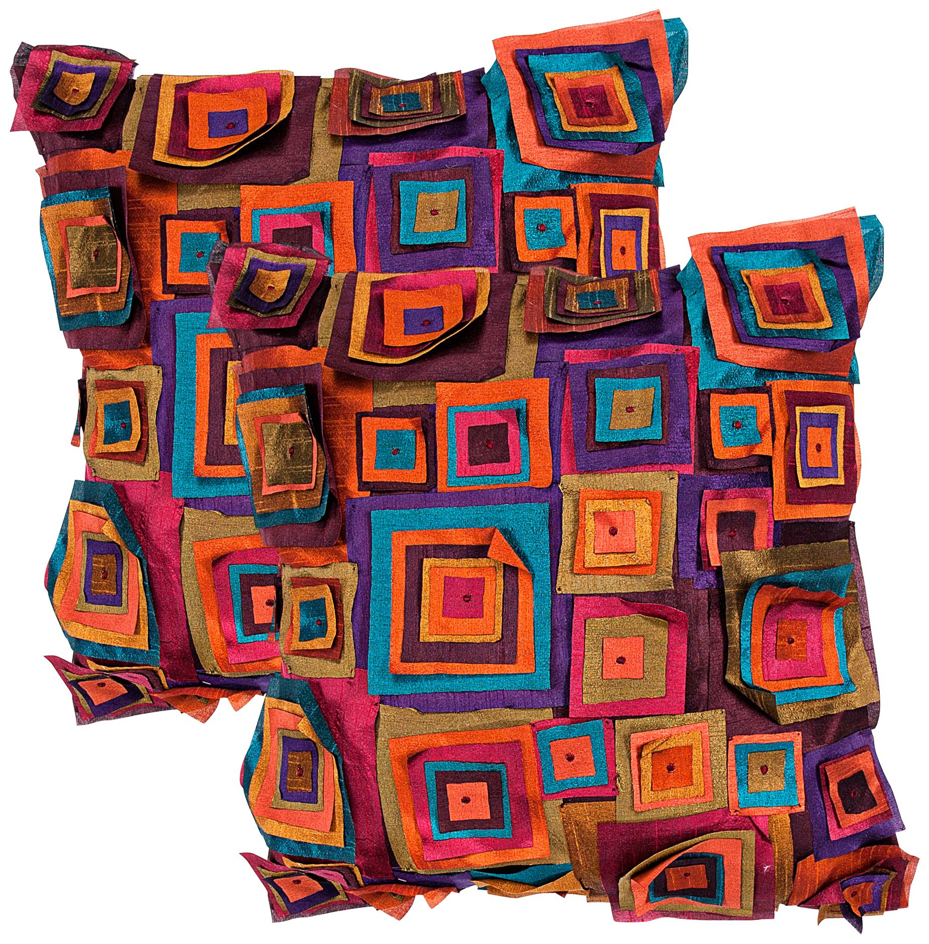 Textural Oxblood Multi 18" Square Throw Pillow