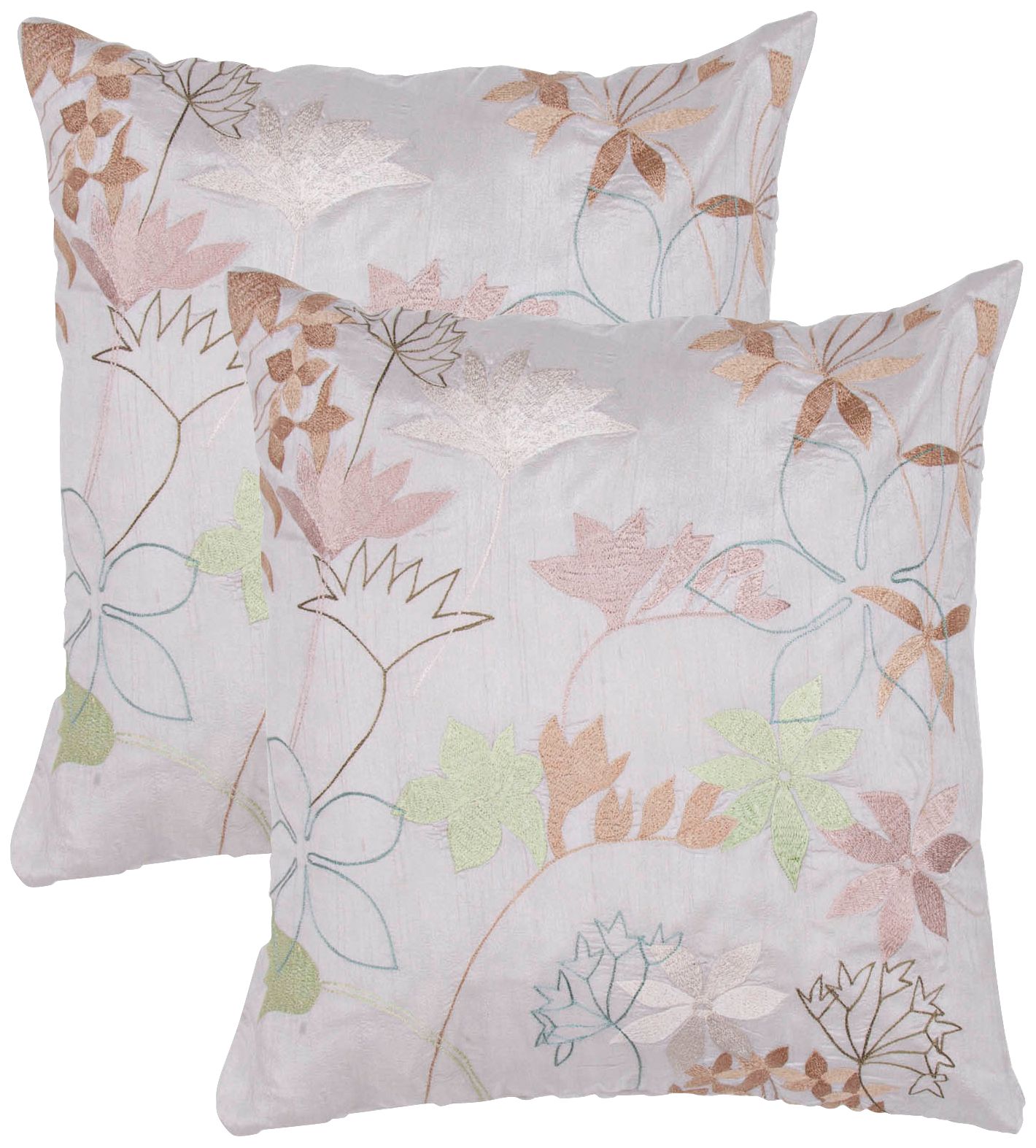 Textural Silver 18" Square Throw Pillow