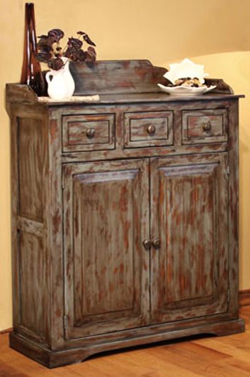 Antique Turquoise 3-Drawer Server
