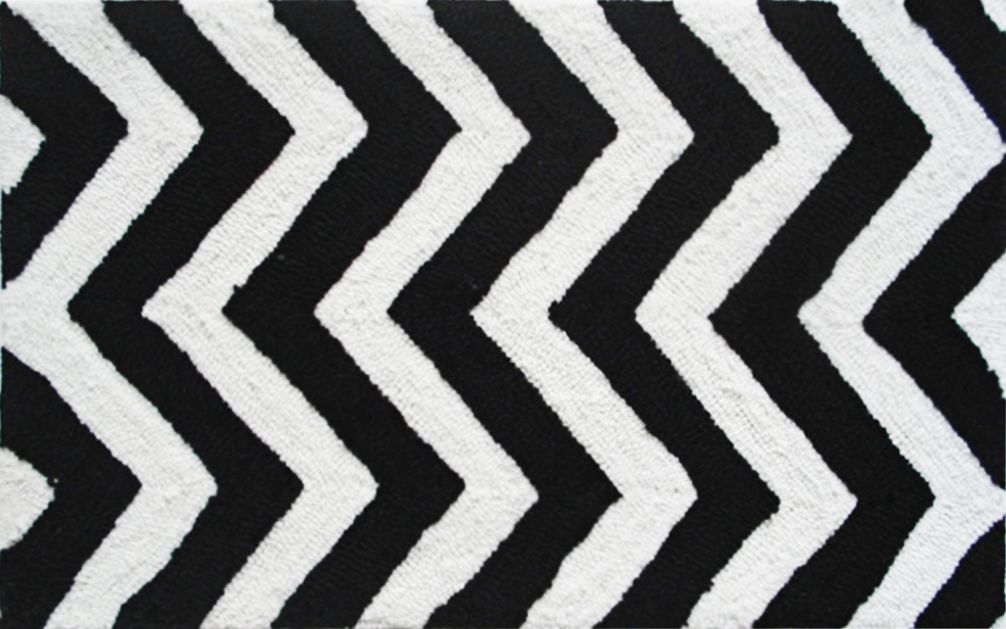 Chevron Black and White Indoor Only Doormat