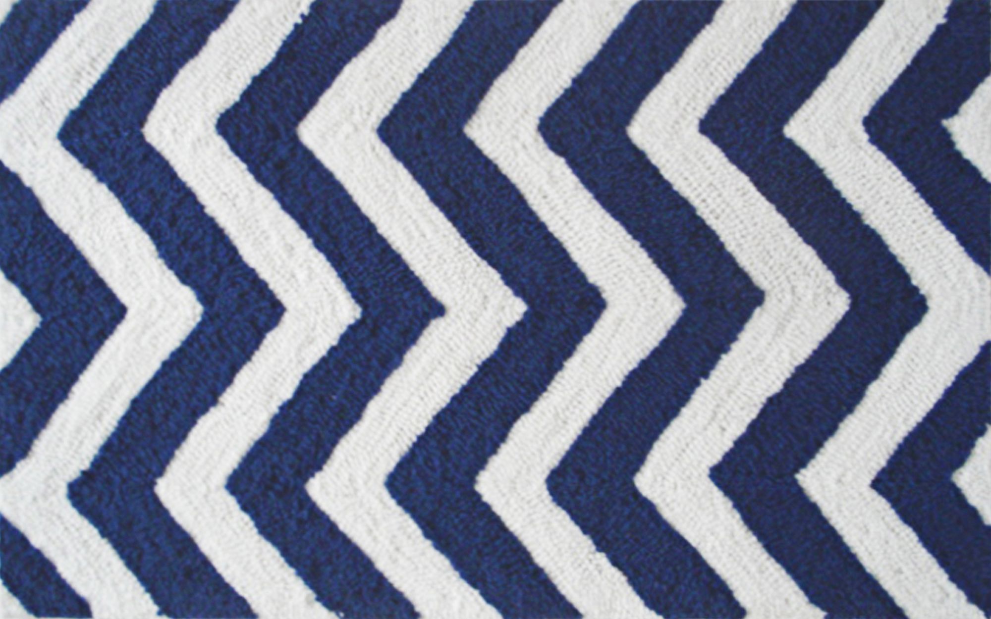 Chevron Navy Indoor Only Doormat