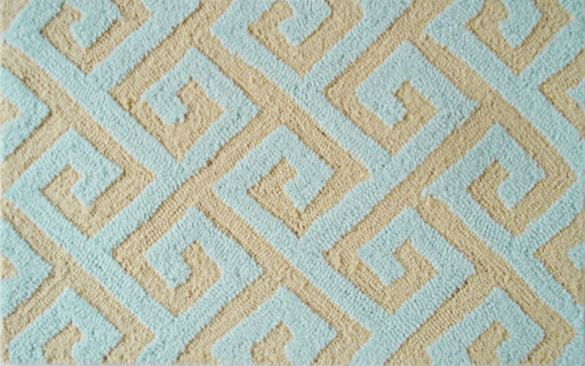 Greek Key Yellow Indoor Only Doormat