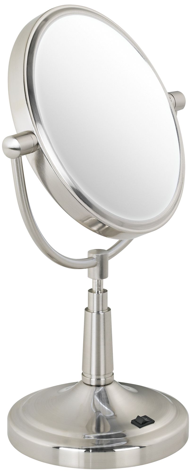 Satin Nickel Cordless 7" Wide LED Lighted Vanity Mirror