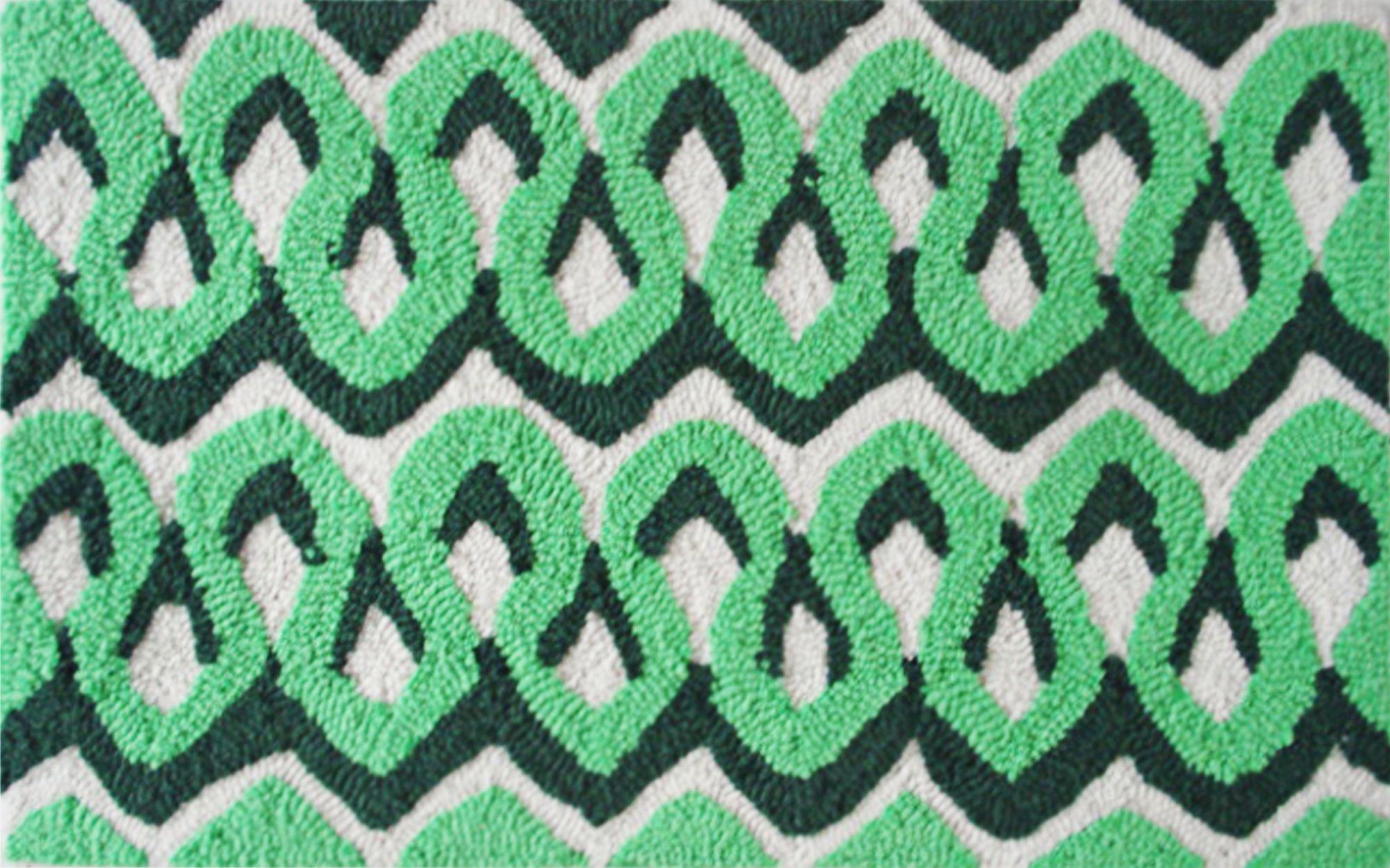 Squiggles Green Indoor Only Doormat