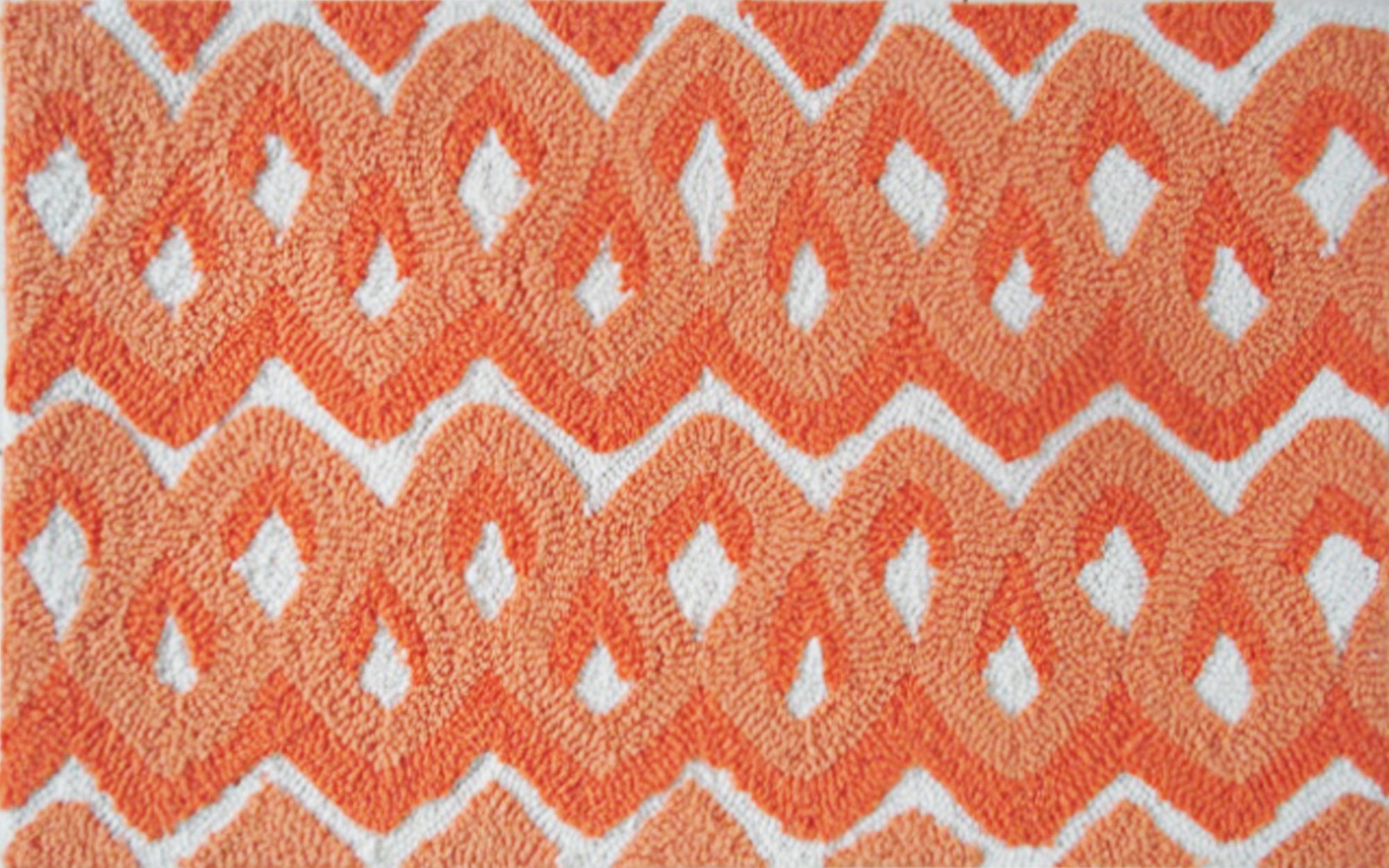 Squiggles Orange Indoor Only Doormat