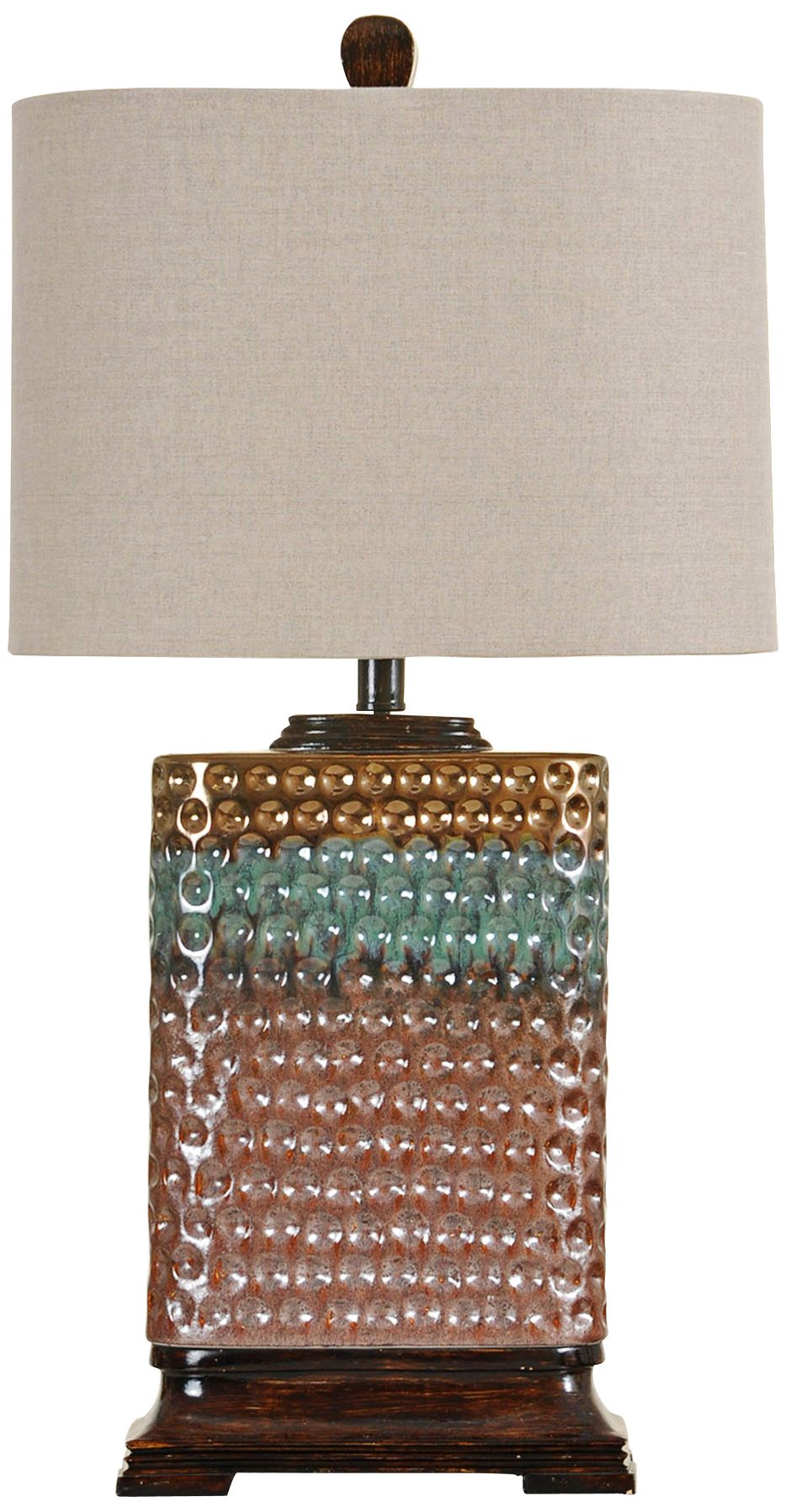 Dunbar Green Dimpled Ceramic Table Lamp