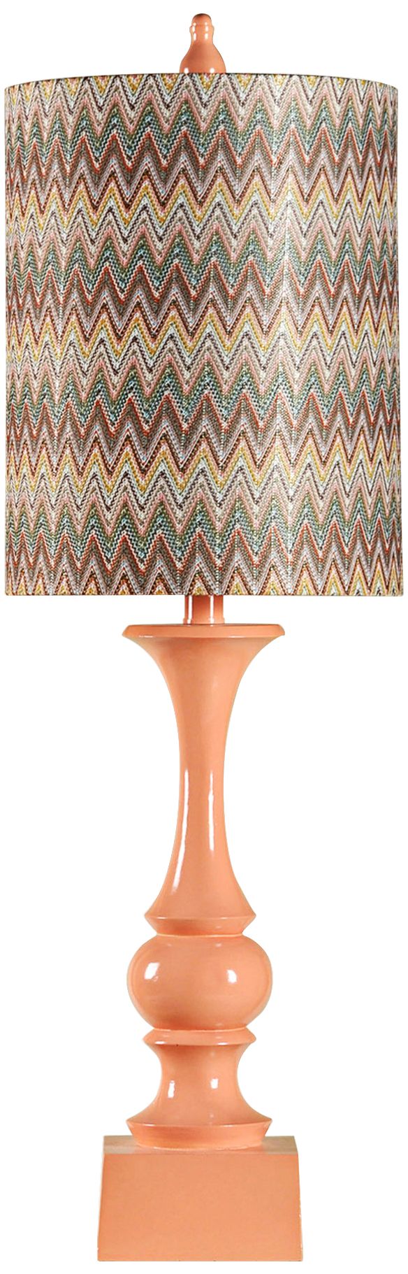 Chevron Zig Zag Butternut Squash Table Lamp
