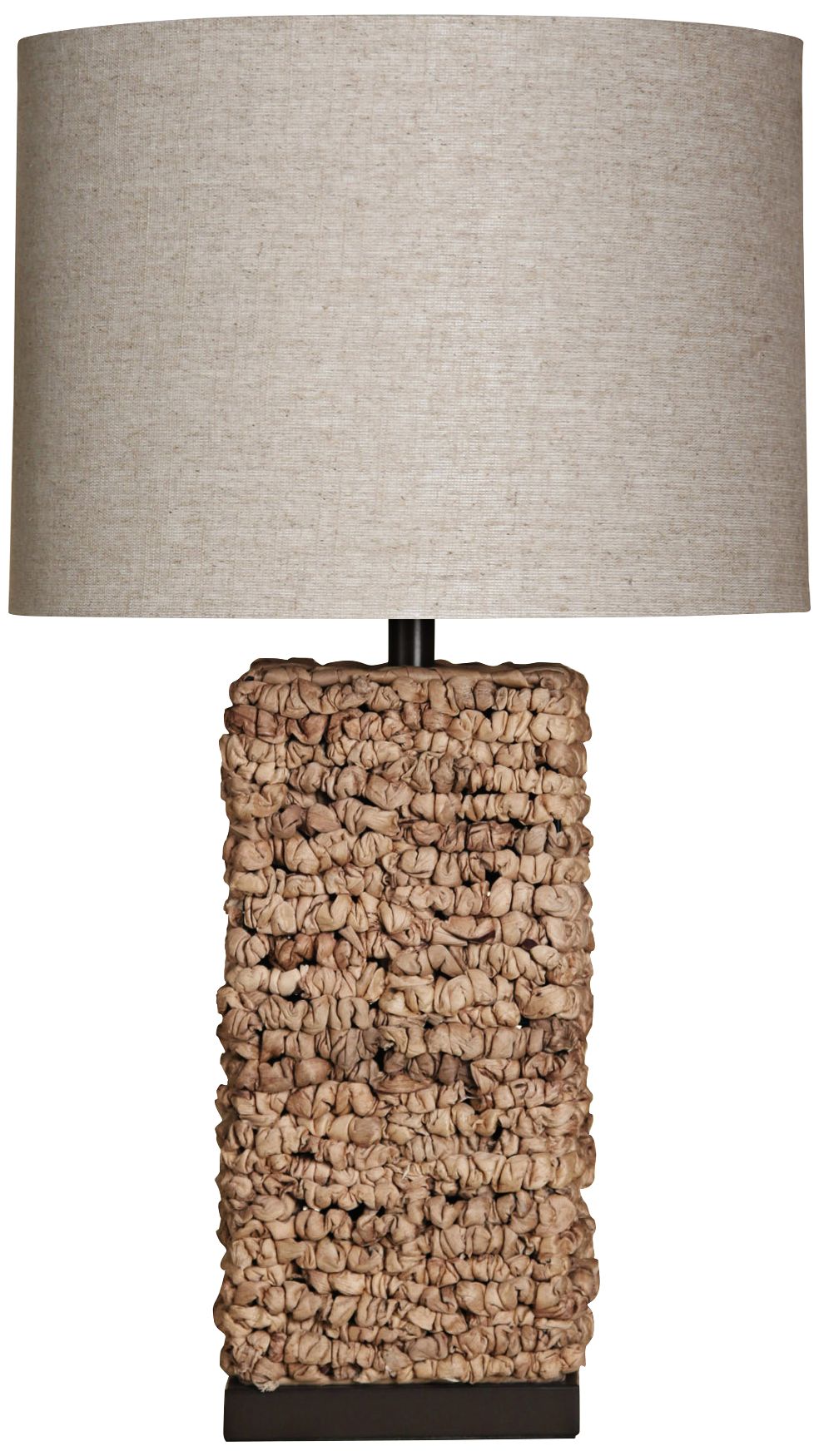 Natural Water Hyacinth Square Table Lamp