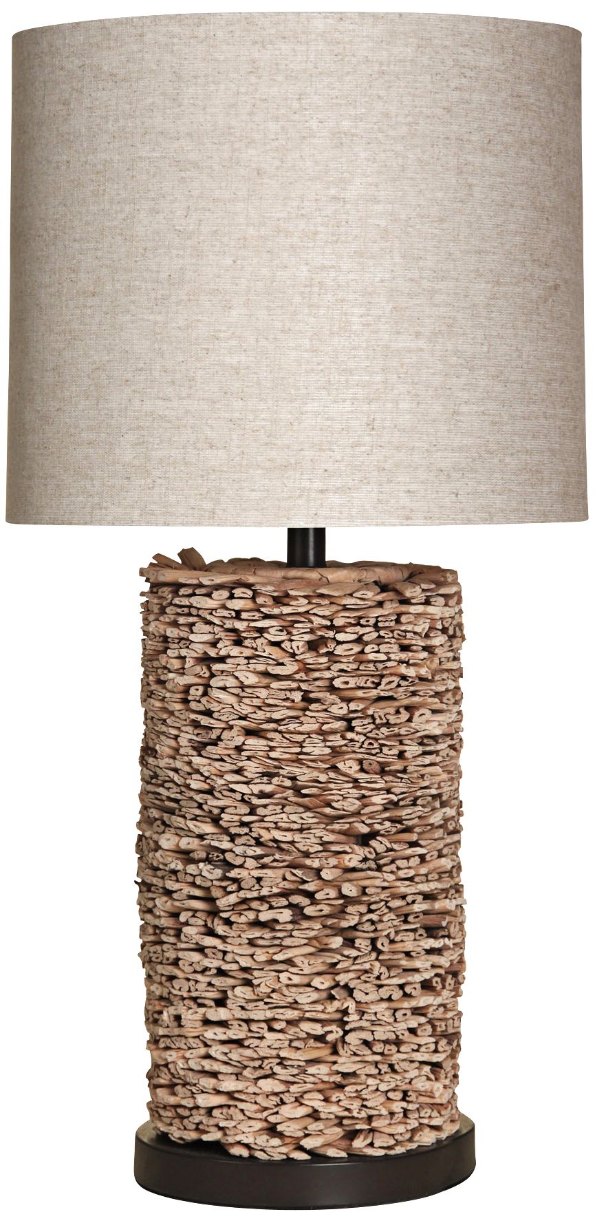 Natural Water Hyacinth Oval Table Lamp