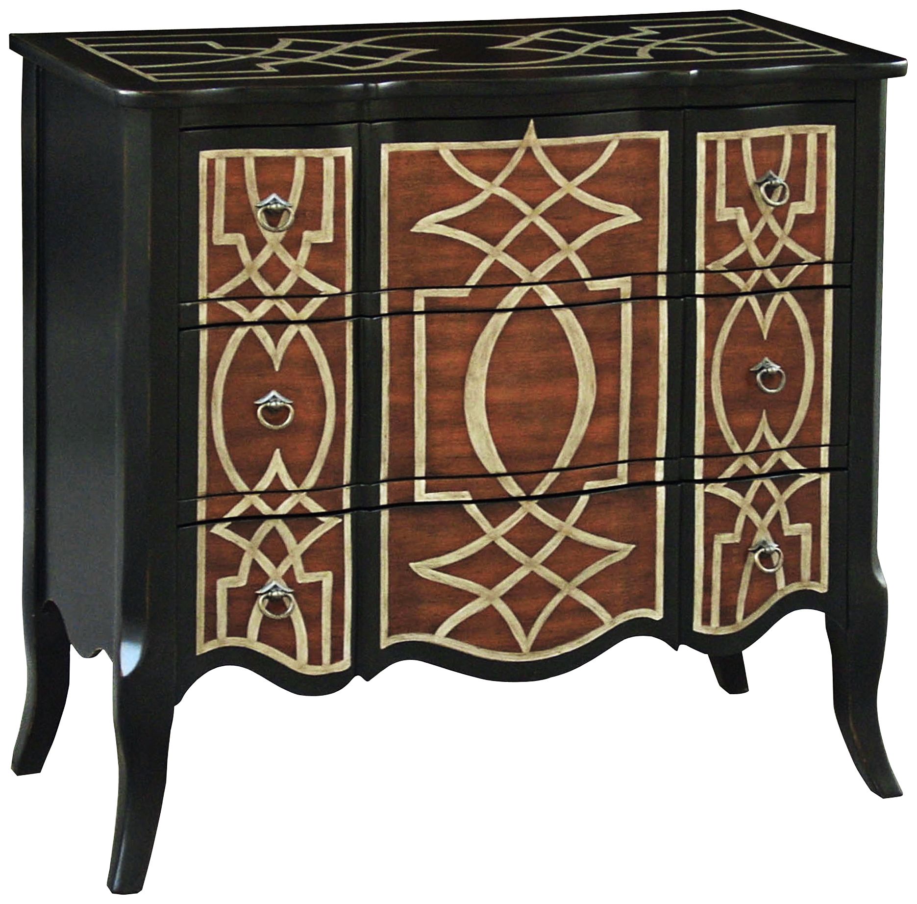 Edith Hand-Painted Fret Accent Chest