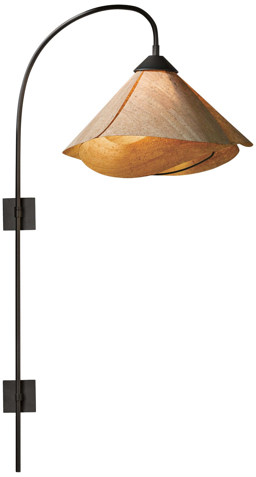 Hubbardton Forge Dark Smoke Pin-Up Swing Arm Wall Lamp