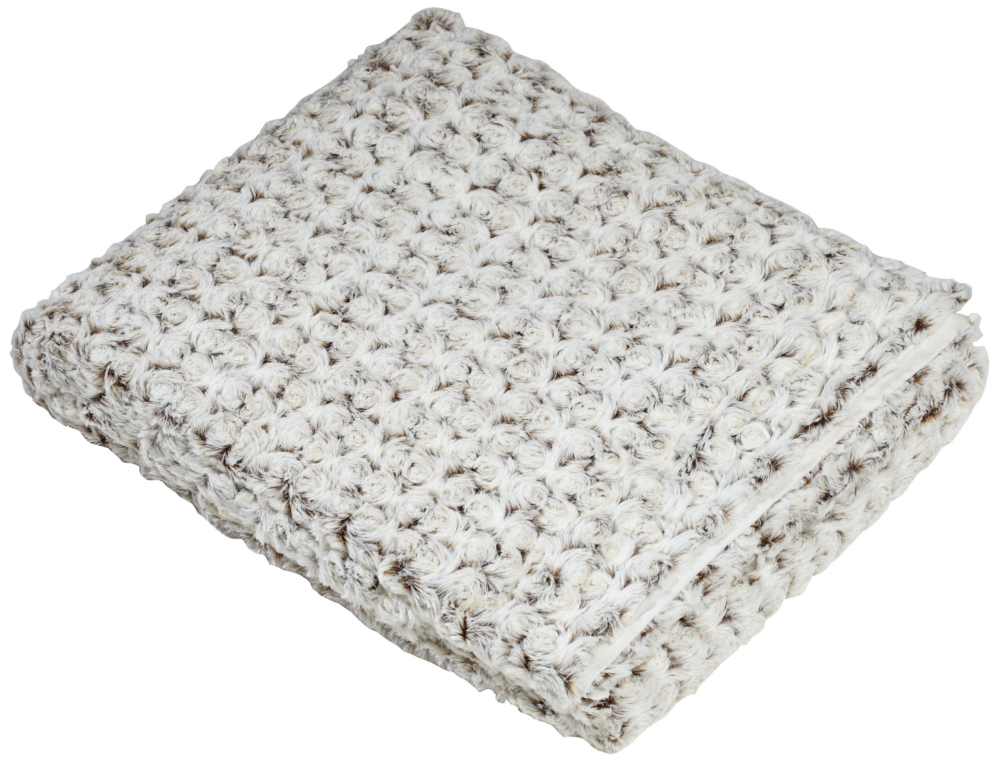 Cream Rose Petal Decorative Throw
