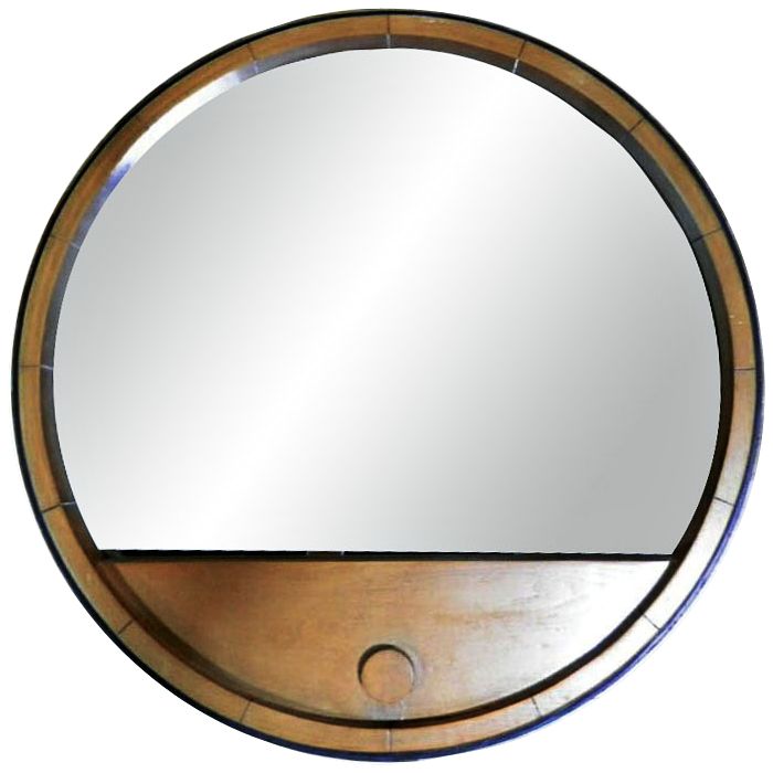 Kenroy Home Vino 28" Round Wooden Wall Mirror