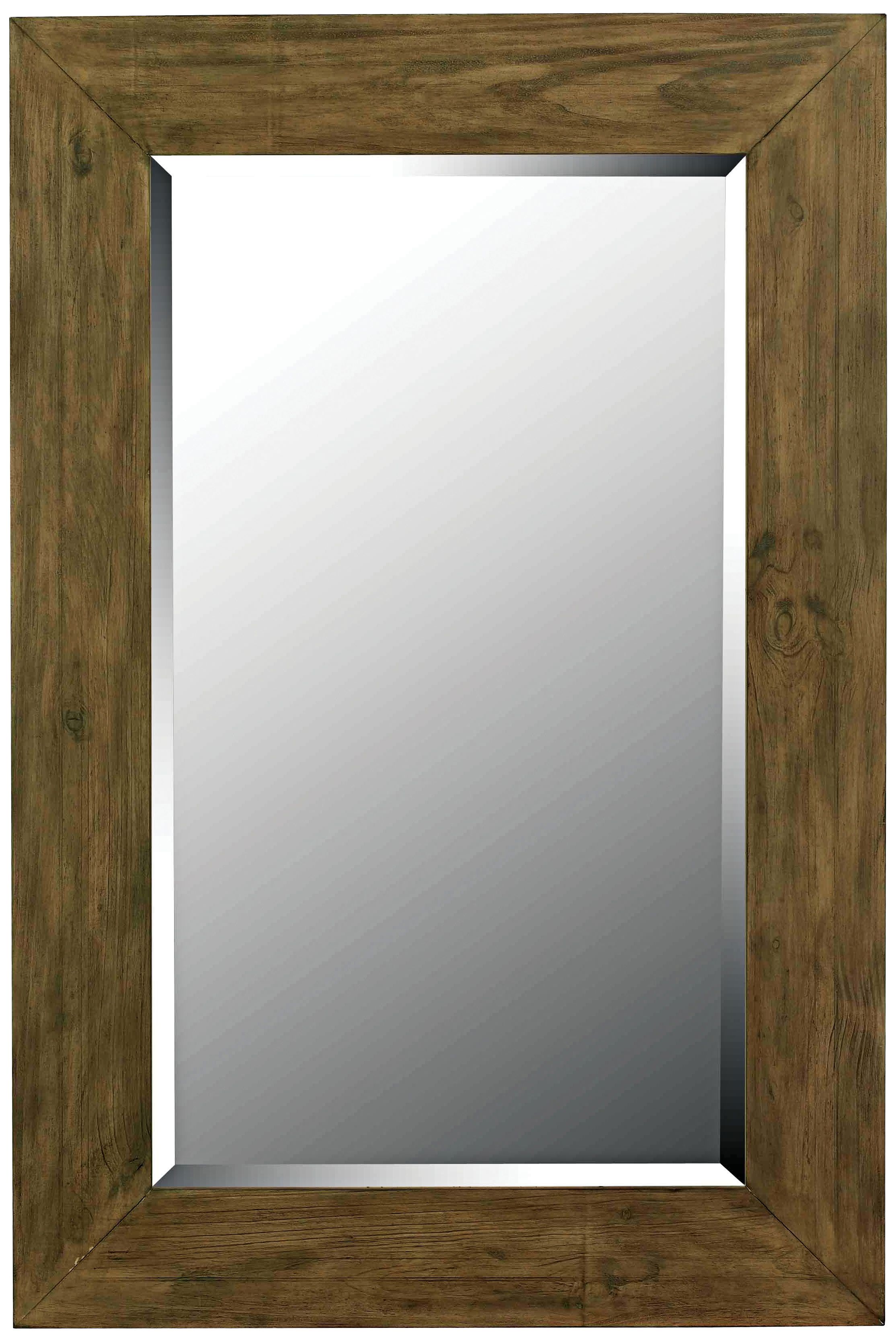Kenroy Home Eureka 42" High Dark Wood Grain Wall Mirror