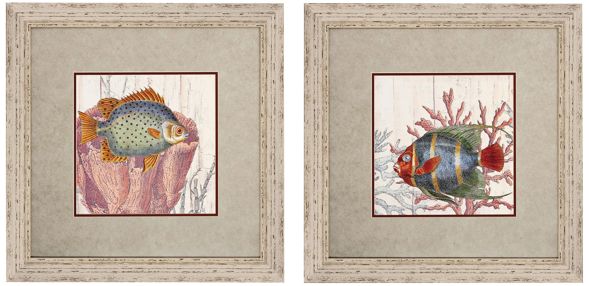 Set of 2 Coastal III/IV 24" Square Framed Wall Art
