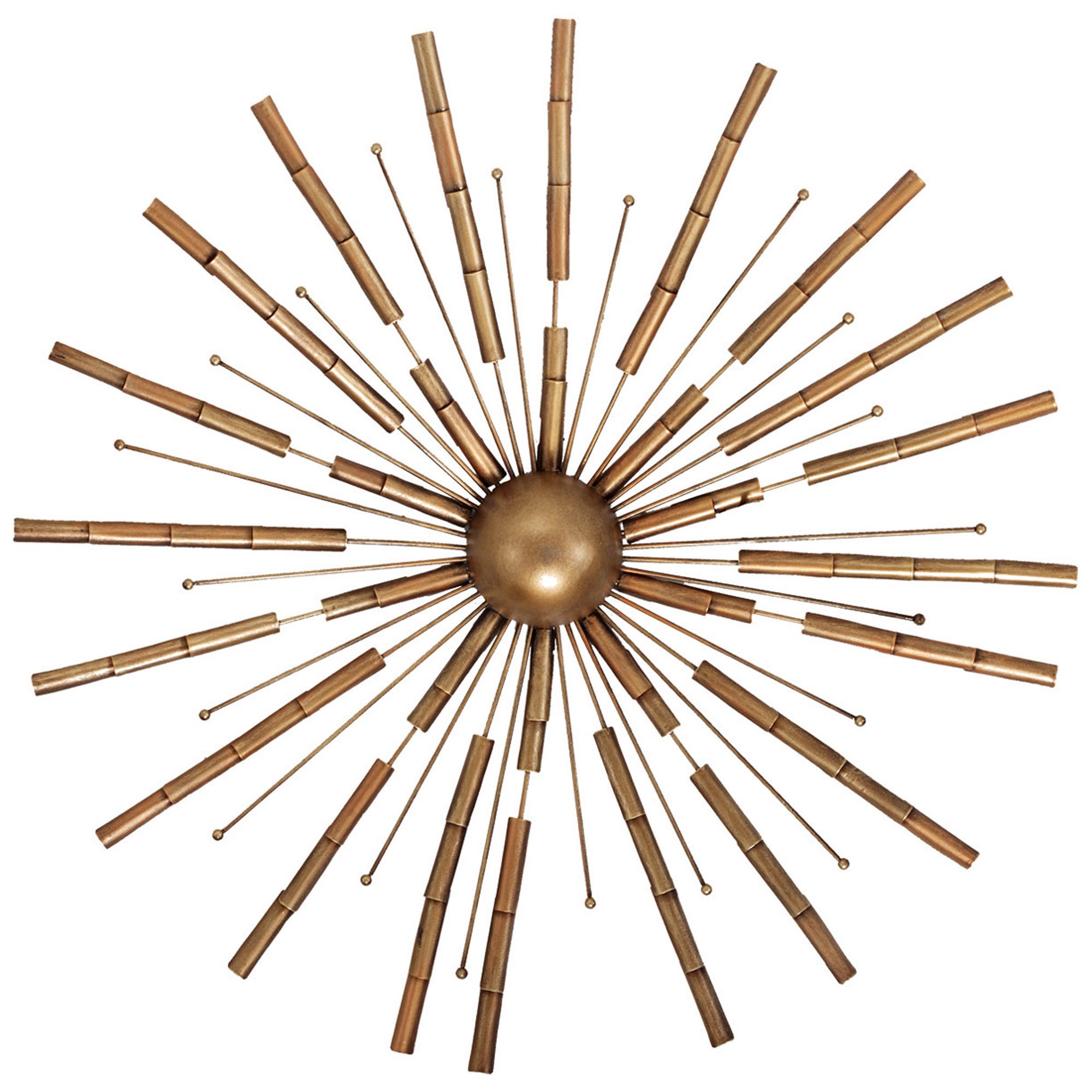 Starburst 27" Round Metal Wall Art