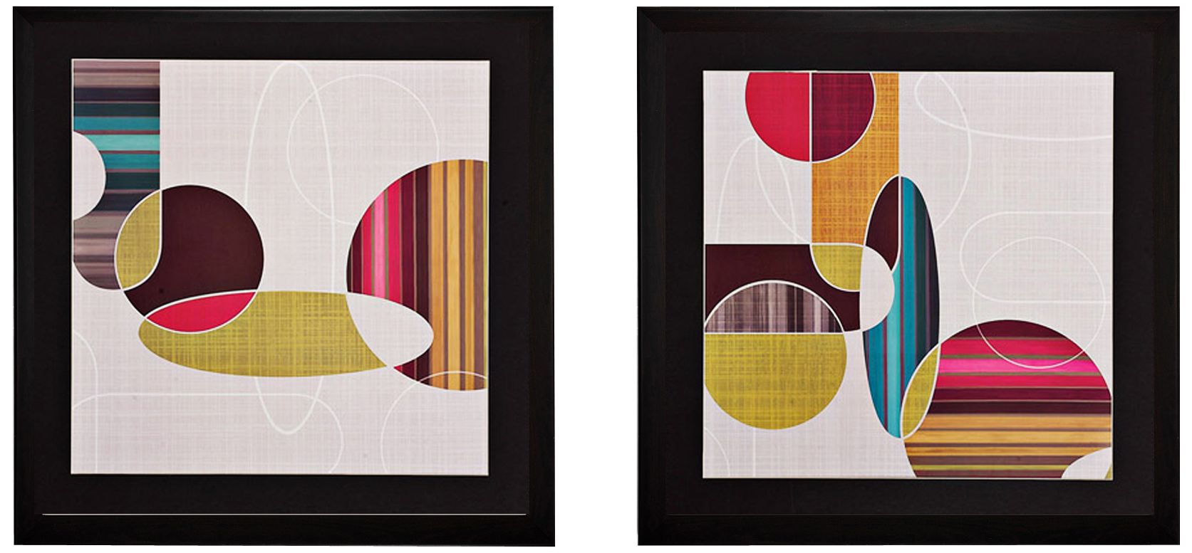 Set of 2 Blast From The Past I/II 27" Square Wall Art