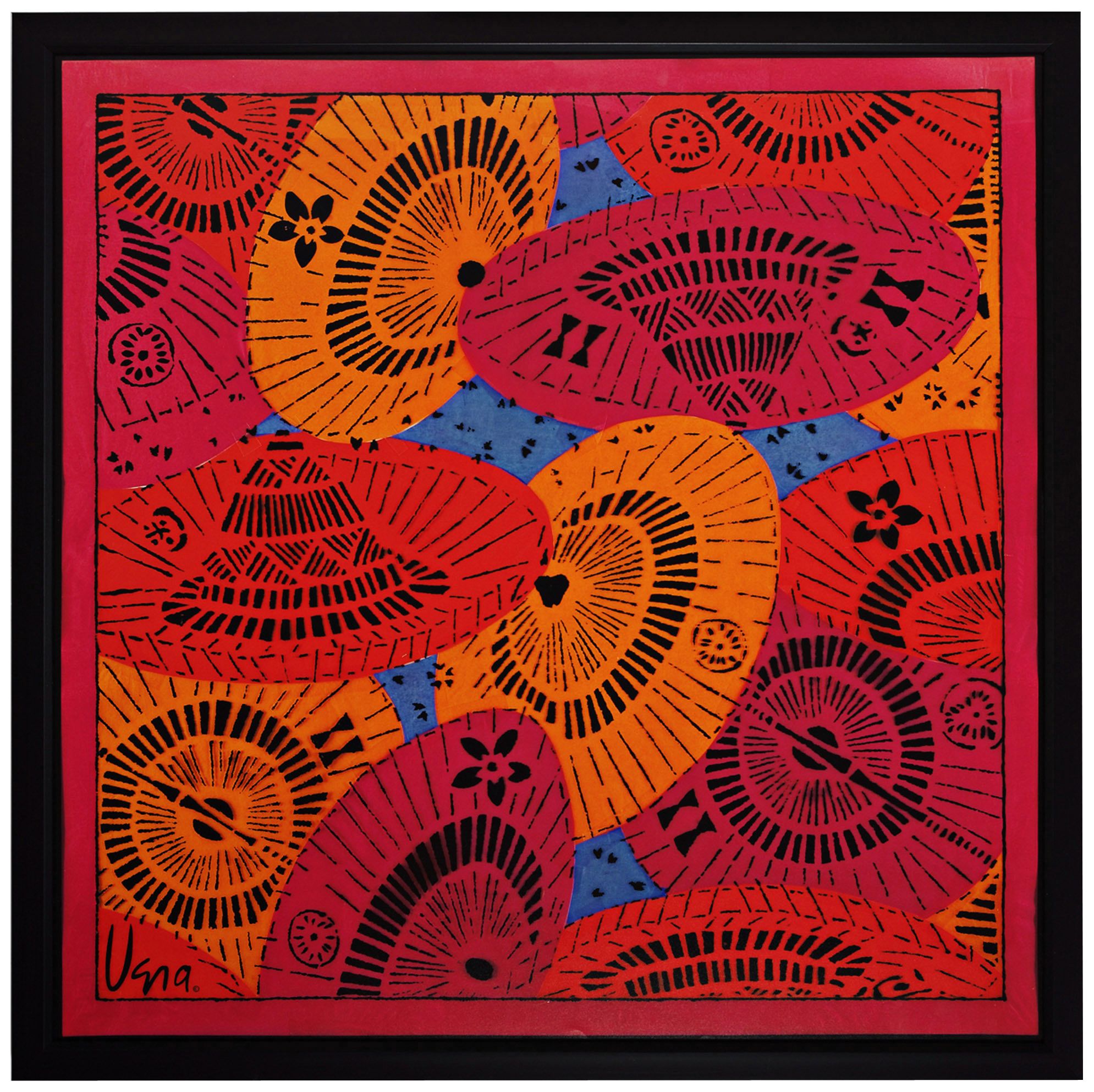 Parasols 30" Square Asian Inspired Wall Art
