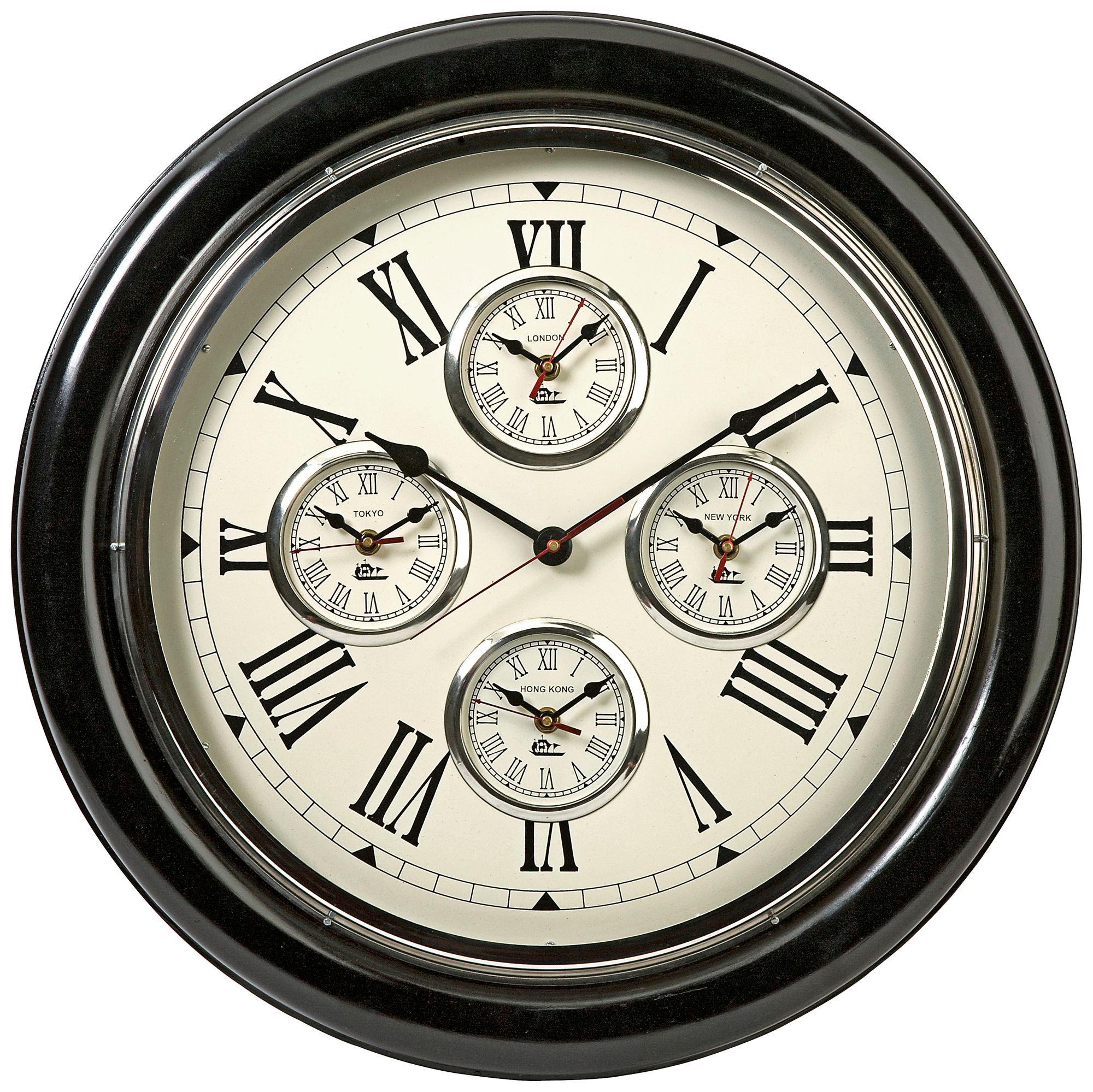Five Country 22" Round Wall Clock