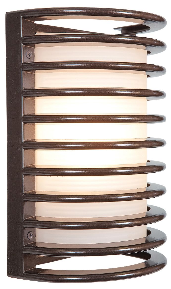 Access Poseidon Collection Bronze Cage Outdoor Sconce
