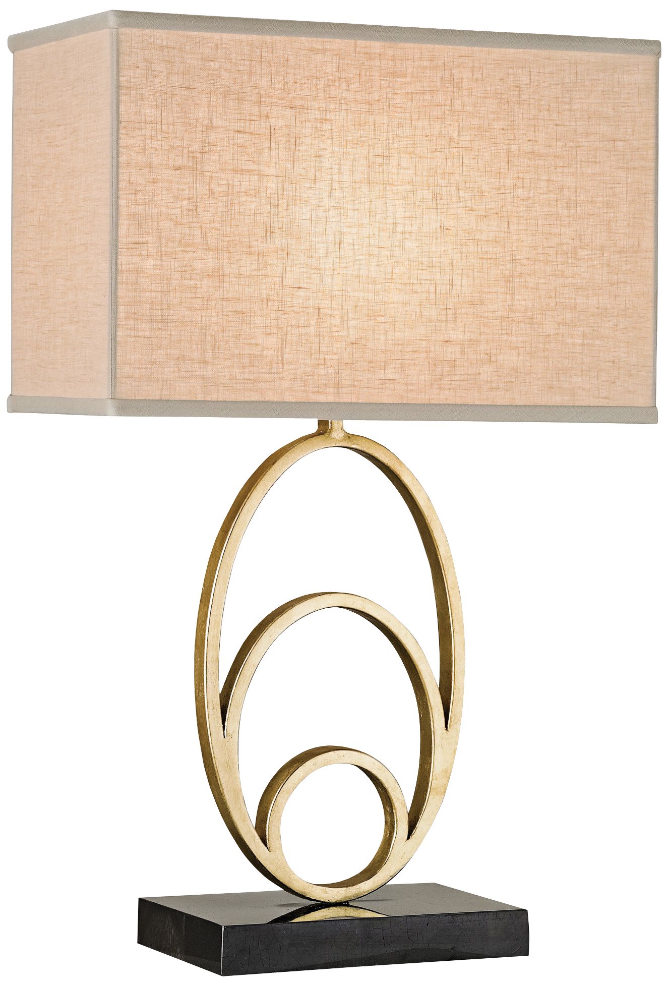 Currey And Company Firelight Gold Leaf Ovals Table Lamp