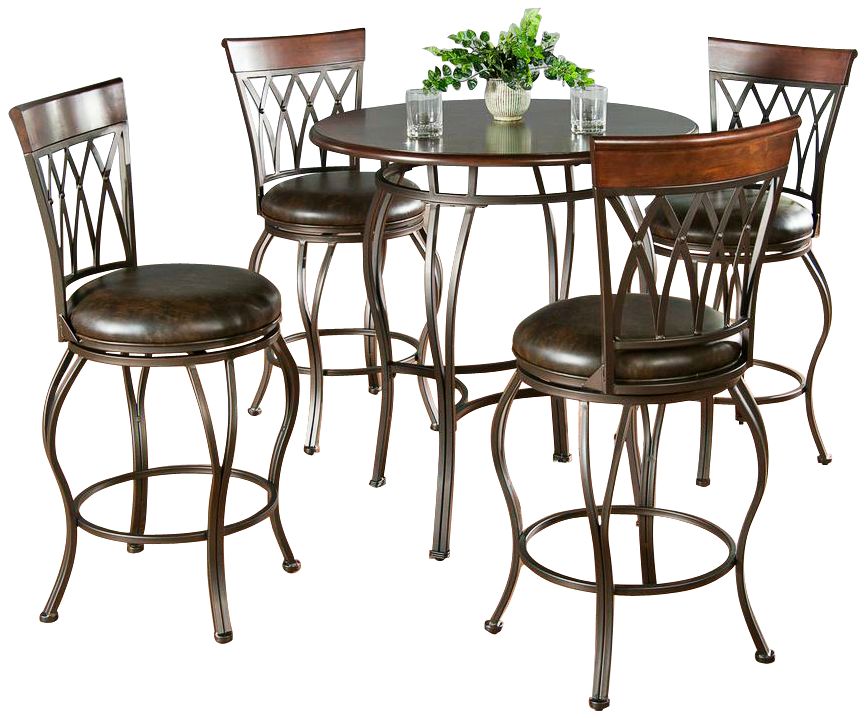 Delato Pub Table with 4 Palermo Counter Stools