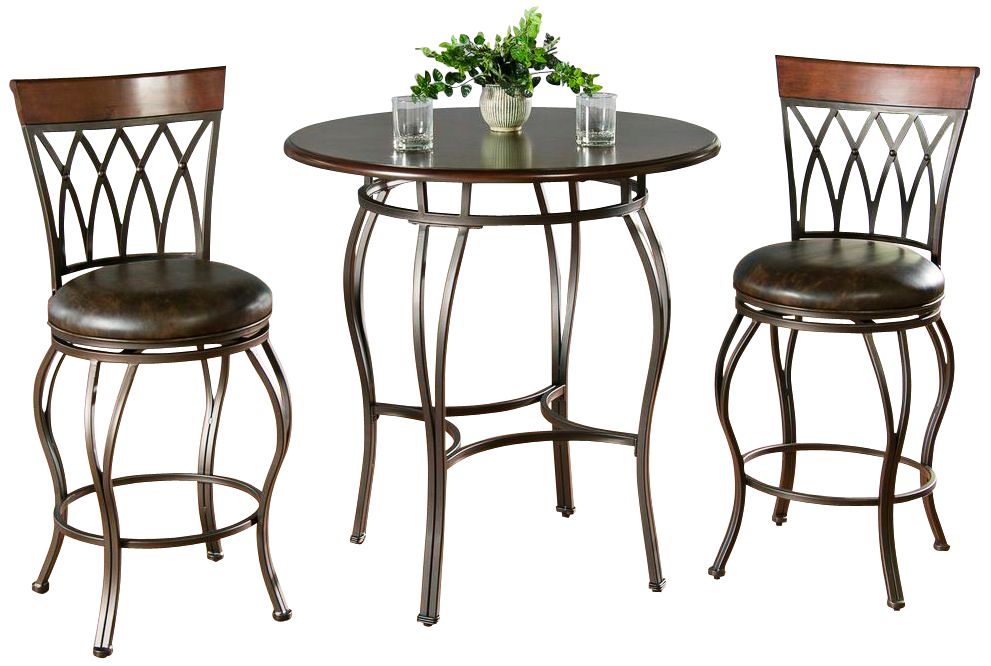 Delato Pub Table with 2 Palermo Counter Stools
