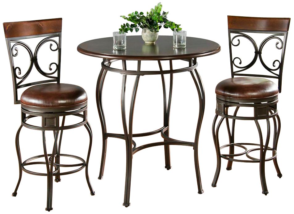 Delato Pub Table with 2 Treviso Bar Stools