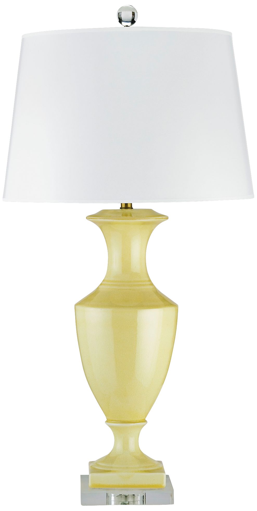 Currey And Company Timeless Yellow Crackle Table Lamp