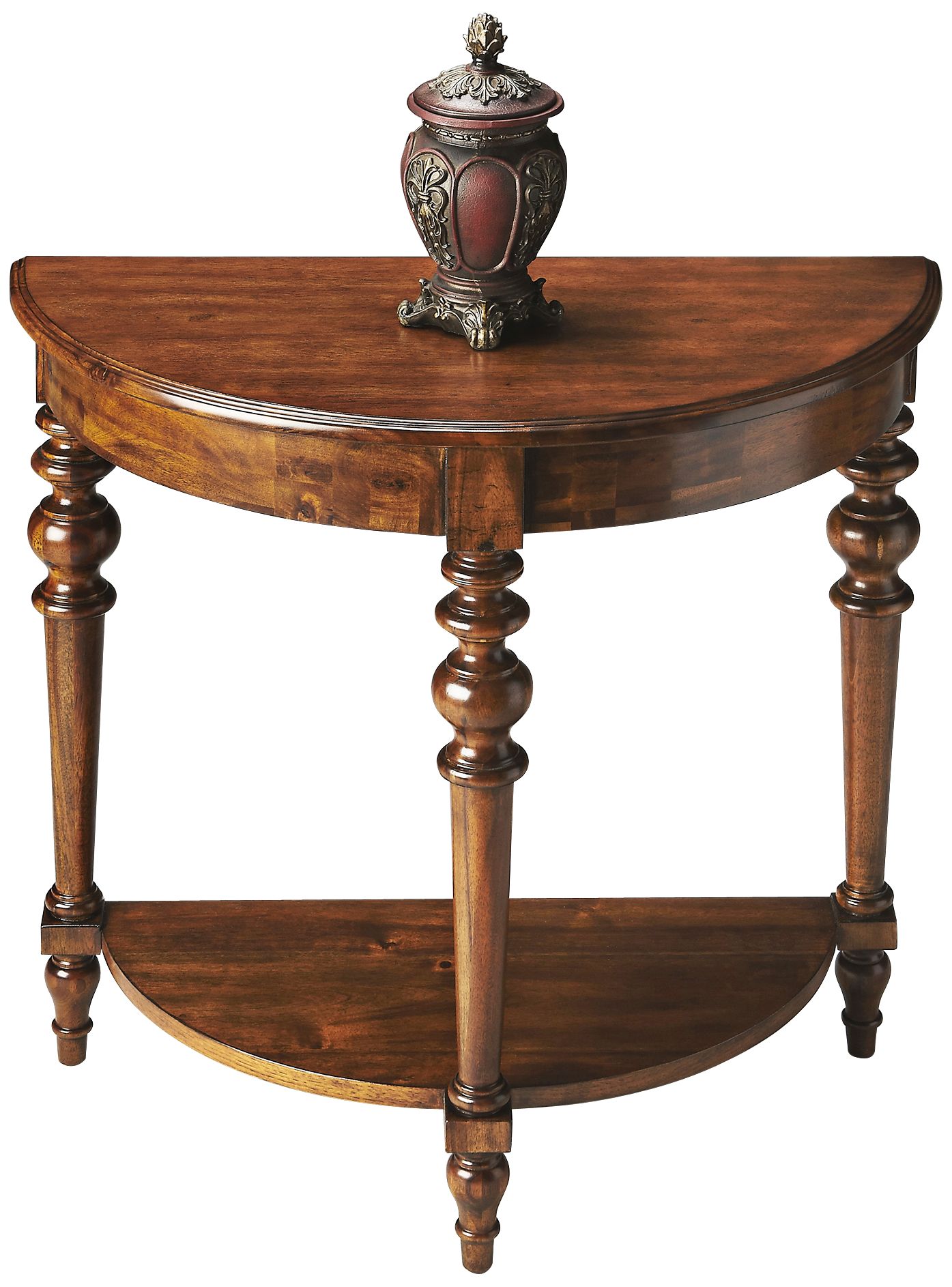 Masterpiece Cinnamon Demilune Console Table
