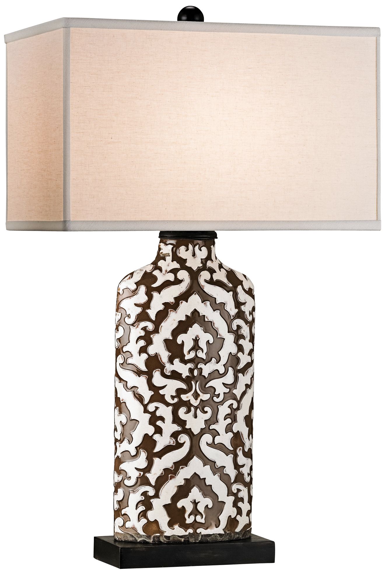 Currey And Company Alibaba Chocolate and Cream Table Lamp