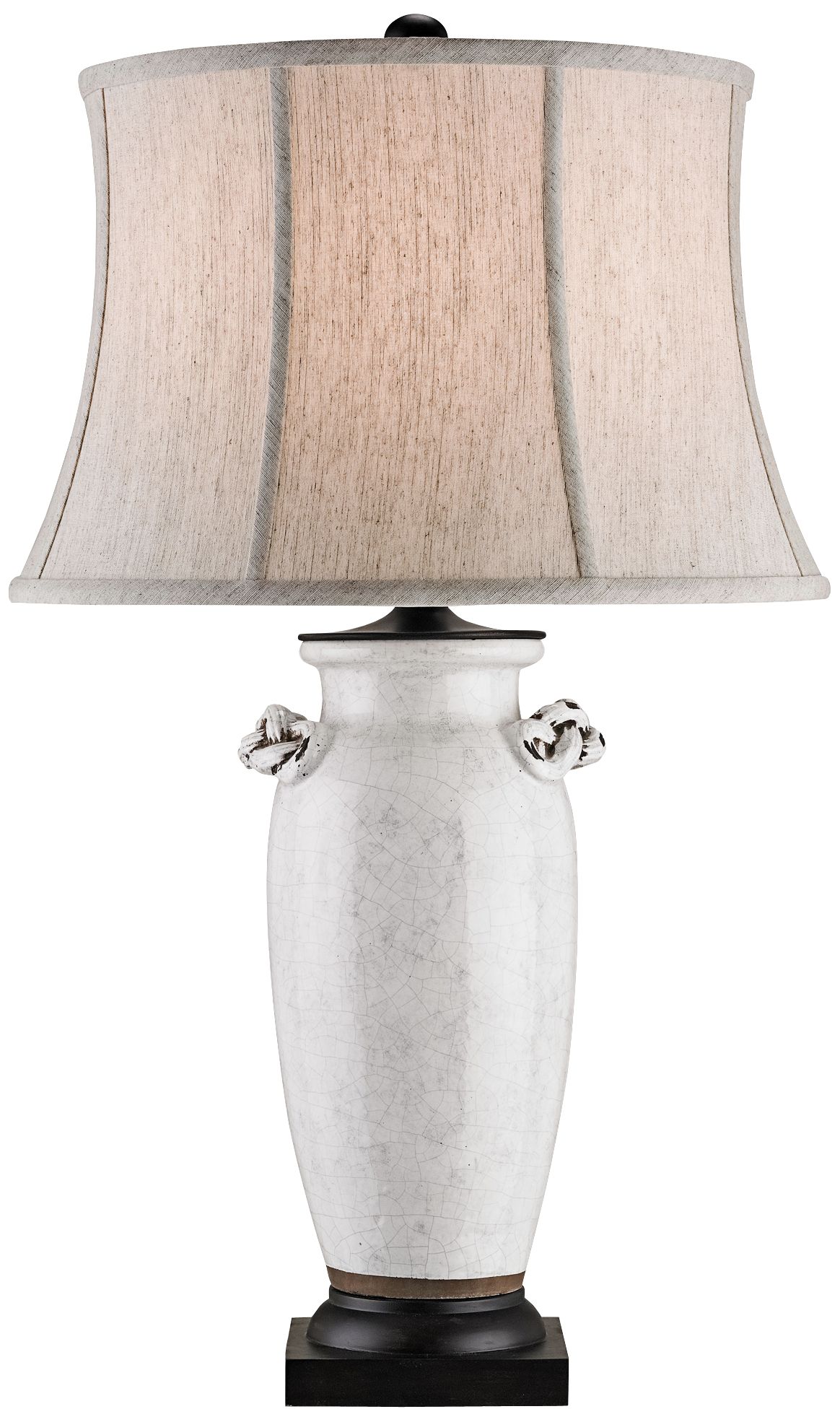 Currey And Company Hadley White Crackle Table Lamp