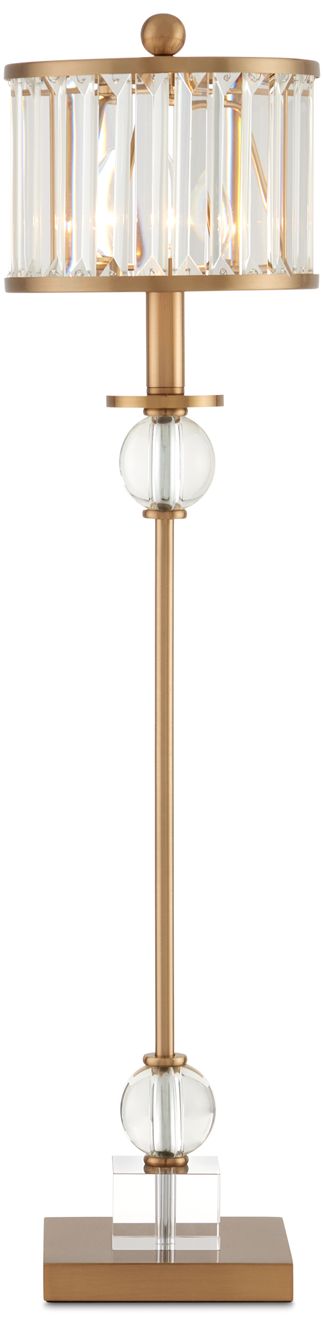 Currey And Company Parfait Brass and Crystal Table Lamp
